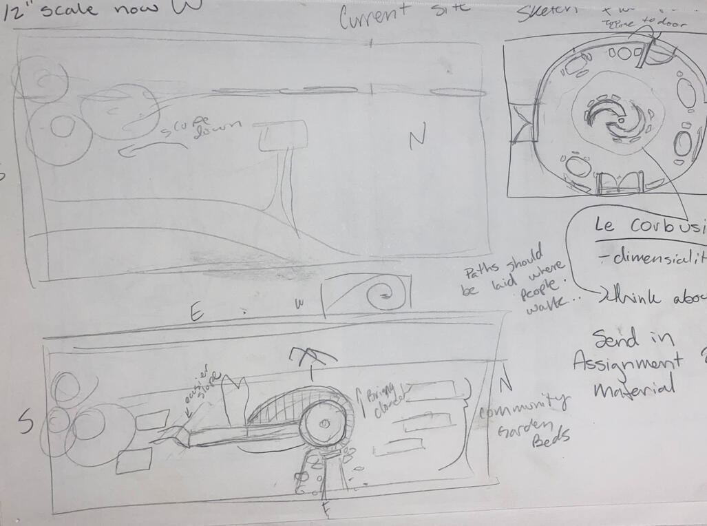 Golden ratio initial idea and sketch plan.